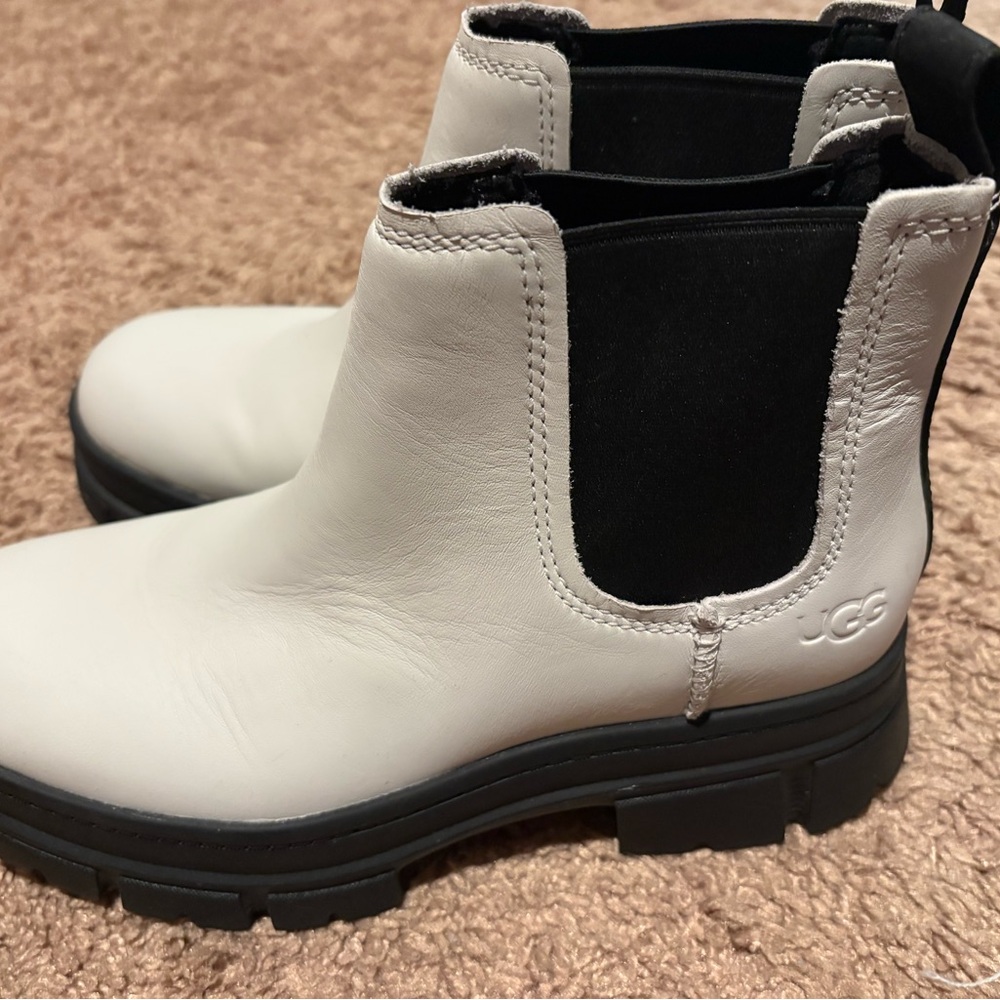 UGG Black and White Chunky Sole Boots